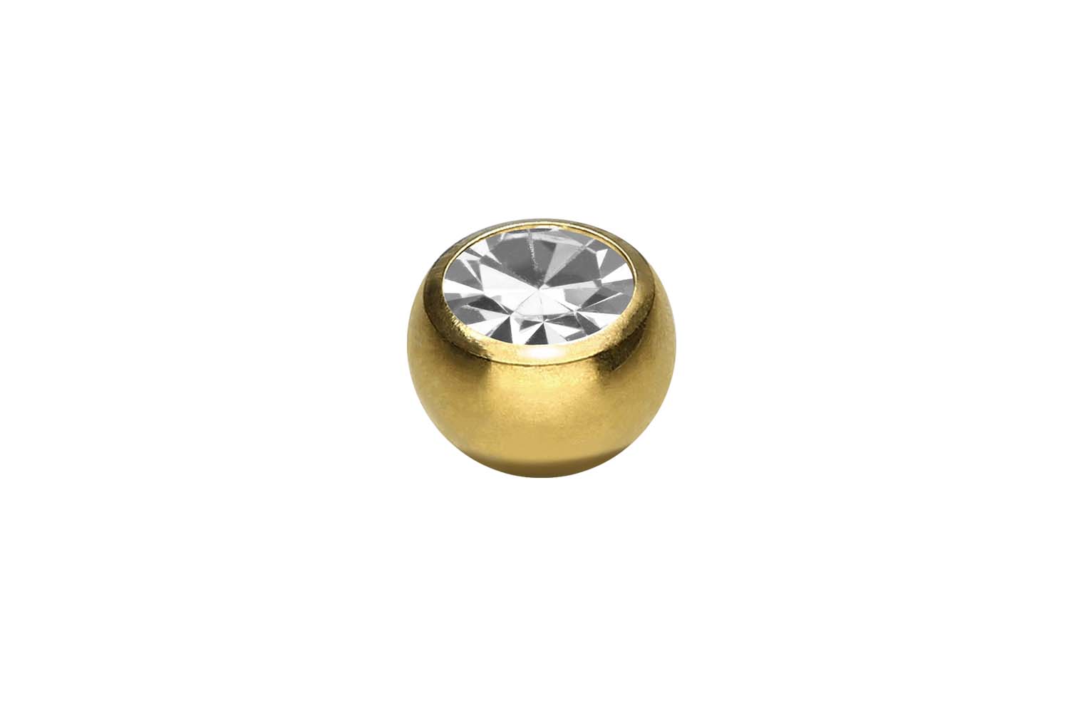 Titan Schraubkugel KRISTALL von Piercingline